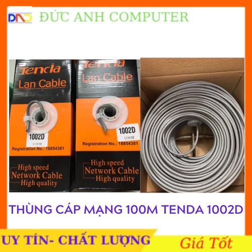 [Mã 2404EL10K giảm 10K đơn 20K] Thùng Cáp Mạng TENDA 1002D- CAT 5E- 100M - Chất Lượng Tốt, Giá Thành Rẻ